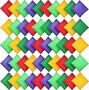 Jerify Set of 72 Cornhole Bags Mini Bean Bags Colorful Small Cornhole Bean Bags for Tossing Game Backyard Game Corn Hole Bean Bags Party Favor for Adults, 2.4 x 2.4 Inches
