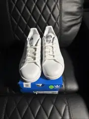 Size 6 Adidas Women's Stan Smith Orignals Sneakers Shoes White/Navy Q47224 6