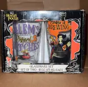 HOCUS POCUS 2 PACK GLASSWARE PINT GLASS SET SALEMS WITCHES NEW