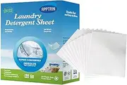 Detergent Sheets - Liquidless Washing Sheets High Concentrated - Natural Laundry Strips for Cleaning, Dorms, Traveling, Hotel, Home