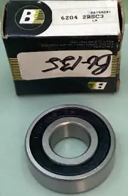 QTY 2 NEW BEARINGS LIMITED 6204-2RS SEALED BEARING BG135 20x 47x 14mm