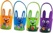 4pcs with Basket for Handmade Kit Eater Baskets Flower Basket Crafts Educational for Cartoon Flower Basket