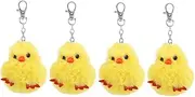 [Healeved] 4pcs Plush Chick Keychain Cute Cartoon Key Ring Pendant for Bags Hanging Ornament for Adults present for