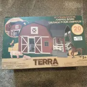 Terra By Battat Terra AN2101Z Battat – Wooden Animal Barn Farm Toys Playset for