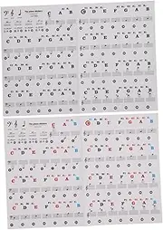 Kisangel Piano Keyboard Stickers Key Decal Set for Piano Beginners Large Notation Easy to Apply No Glue Left PVC Material