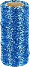 uxcell 1.5mm Metallic String, 16 Ply Decorative Metallic Bakers Twine Thread Cord Rope for Gift Wrapping DIY Crafts Making Ornament Decor, Blue, 55Yards