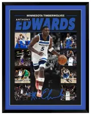 Anthony Edwards Minnesota Timberwolves NBA Signed Framed Memorabilia