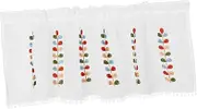 COMNESTBI Sheer Kitchen Curtain Valance with Crochet Lace Knitted Tassels Short Window Treatment for Kitchen Cafe and Dining Rooms Easy to Clean