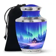 A Cozy Cabin Under Northern Lights Unique And Durable 10 Inch