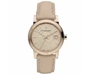 Burberry BU9109 Rose Gold Tone Beige Check Dial Women's Watch