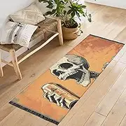 XYMZR Washable Runner Rug Skeleton Funny Soda 2’ x 6’ Non-Slip Runner Rug for Hallways Entryway Bedroom Living Room Floor Carpet - Soft Thin Mat for Family Pet