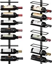 18 Bottle Wine Rack Wall Mounted - Wall Wine Rack, Metal Wall Mount Wine Rack fo