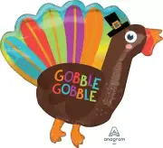 Quiry Turkey Junior Shape 19" Foil Balloon (Packaged)