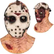 Jason Mask Halloween Rotten Face Killer Hockey Masks Double Layer Horror Zombie