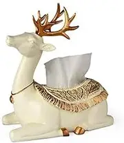 European Style Handkerchief Box Luxury Deer for Decoration of The Coffee Table in The House Multifunctional Storage Paper Box Sun (Color : White, Size : 27 * 15.5 * 27cm)