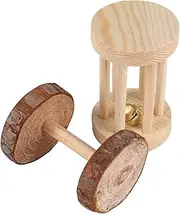 SEWOART 1 Set Hamster Wooden Roller Durable Chew Plaything for Pets Safe Fun Exercise for Hamsters for Chewing and Play