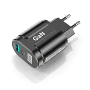 [GaN Tech] USLION 65W 2-Port USB PD Charger 33W USB-C PD+33W QC3.0 PD3.0 FCP AFC Fast Charging Wall Charger Adapter EU P