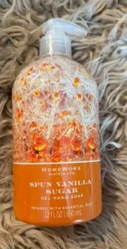 NEW HOMEWORX BY SLATKIN & CO SPUN VANILLA SUGAR GEL HAND SOAP-22 FL OZ-