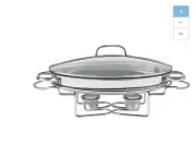NEW 2.5 Qt Buffet Server Slower Cooker Pot 1 Stainless Steel Food Warmer Tray