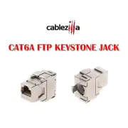 CAT6A FTP Keystone Jack 45 Degree RJ45 8P8C Shielded Tool-less Multi-Pack Lot