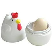 Microwave Egg Boiler, Chicken Shaped Egg Cooker, Microwave Poacher, Easy To Clean, Compact Size, 6.8x7x11.5cm, White, For Quick Breakfast
