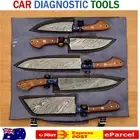 Handmade Damascus Steel Chef Knife Set 5pcs Kitchen Knife Set Leather Cover..