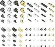 DACUAN 16 Sets Metal Zipper Latch Slider Zipper Stops Retainer Insertion Pins Zipper Stopper Repair Kit for Coats Jacket Repair and Replacement (4 Sizes: #3, 5, 8, 10)