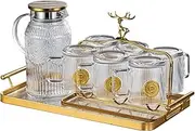 Water Carafe Iced Tea Pitcher Sunflower Drinking Cup Household Set Waiting for The Living Room Glass Tea Cup high Temperature Resistant Pot Drink Pitcher Water Jar