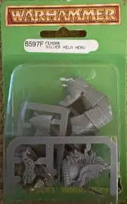Warhammer 8597F Fender Silver Helm Hero. NIB OOP. Pewter