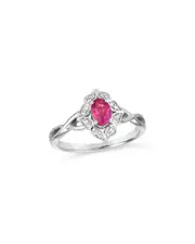 Le Vian 14K 0.63 ct. tw. Diamond & Ruby Half-Eternity Ring
