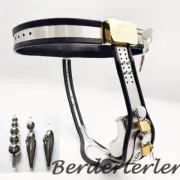 Metal Chastity Pants Male Chastity Belt with Plug Chastity Lock Anti Cheating