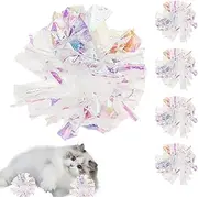 Cat Crinkle Balls,5X Kitten Play Crinkle Ball - Noisy Interactive Funny Rolling Lightweight Portable Pet Supplies for Play Teasing Indoor Fetch Kitten Home Exercise