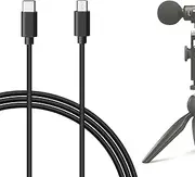 Geekria for Creators Micro USB to USB C Microphone Cable 4.9ft / 1.5m, Compatible with Shure MV7, MV88+, MV5, MV51, MVi Mic Cord (Black)