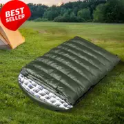Sleeping Bag Double Bags Outdoor Camping Hiking Thermal -10℃ Tent