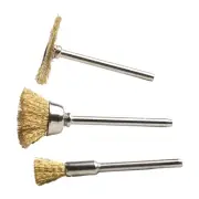 3 Pcs Assorted Wire Brush Set Drill Cup Wire Wheel Brush Attachment Rotary Brush