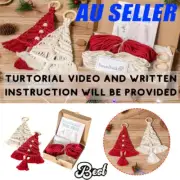 3PCS Christmas Tree DIY Kit Woven Macrame Christmas Tree Set Wall Hangings DecYS