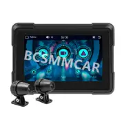 Portable Motorcycle GPS Navigation BT Dash Cam DVR Wireless CarPlay Android Auto