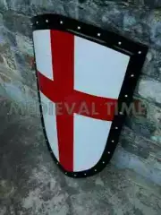 Medieval Knight Templar Crusader Metal Shield Armour with Red Cross Shield Gift