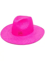 [Ruslan Baginskiy] embroidered-logo straw sun hat M Pink