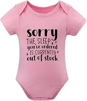 [WOOYONGING] Sorry The Sleep You've Ordered Is Currently Out of Stock Gender Neutral Going Home Outfit Newborn Short Sleeve Bab