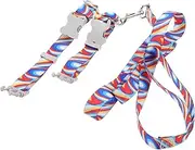 Yardwe Pet Harness Leash Cat Dog Traction Rope Decorative Kitten Leash for Outdoor Walking Easy to Use and Store