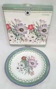 1996 Smithsonian Botanic 12" Chop Plate Beautiful Floral Pattern, New In Box