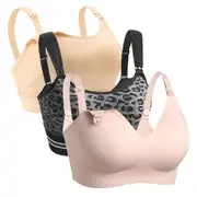 Pumping Bra & Nursing Bra Superpack, 3 Bras Breast-Pumps Ultra Comfort Maternity Bra Anti-gravity Anti-sagging Pumping Bra for Support, Comfort