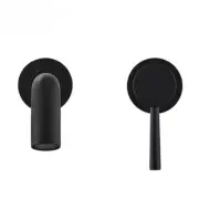 Bathroom Faucet Mixer Sink Tap Black Hot and Cold Bath with Modern Lever Handle
