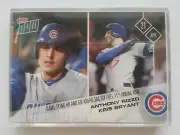 2017 Topps Now #69 Anthony Rizzo & Kris Bryant HR & Sac Fly lead to Cubs win SP