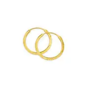9ct Gold 1.5x13mm Flexi Hoop Earrings