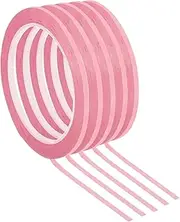 uxcell 5 Pack Whiteboard Tape, 2.5mm 3/32" Width Art Tape Dry Erase Board Pinstripe Thin Tape for Graphic Chart Grid Drafting Electrical Marking, Pink