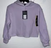 Art Class Cropped Pullover Hooded Sweatshirt Kid Girls Sz S 6/6X Violet