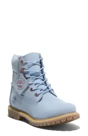Timberland Premium Waterproof Boot in Light Blue Nubuck at Nordstrom, Size 7.5