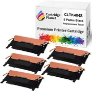 5 Pack Black Compatible Toner Cartridge for Samsung CLT-K404S SU113A (1,500 Pages) for Samsung SLC430 SLC430W SLC480 SLC480FW